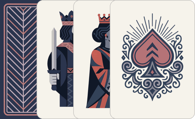 The Midnight deck — its back, king, queen and ace